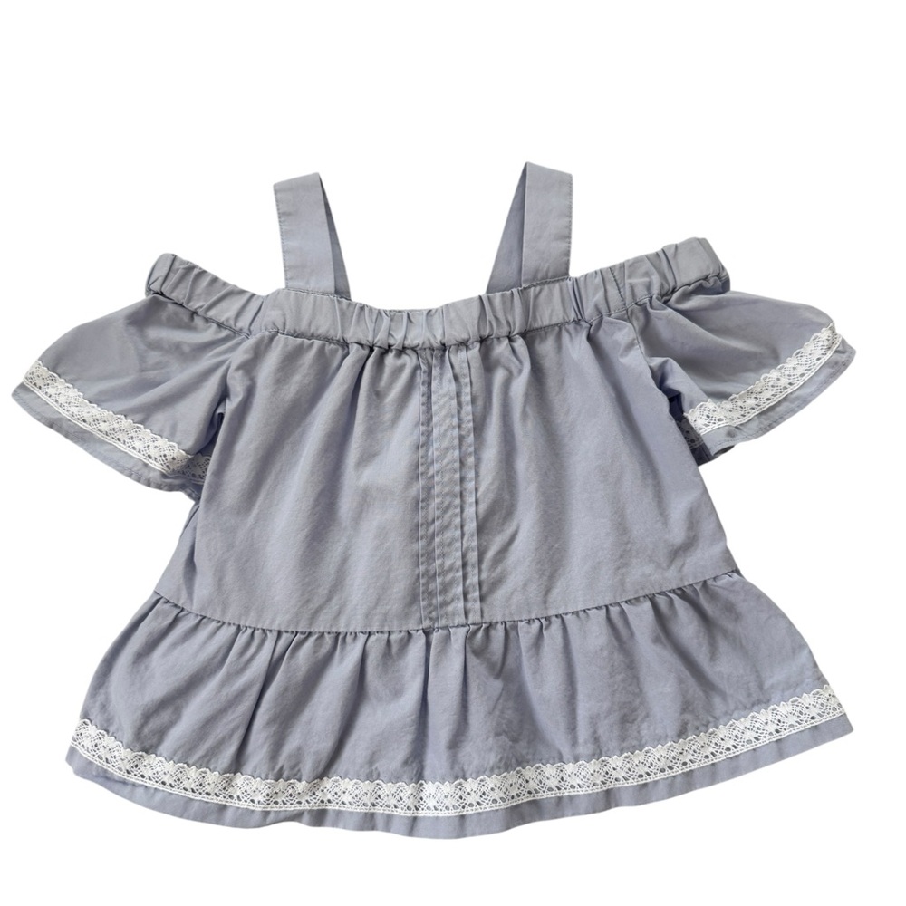 Janie and Jack Light Blue Gathered Top